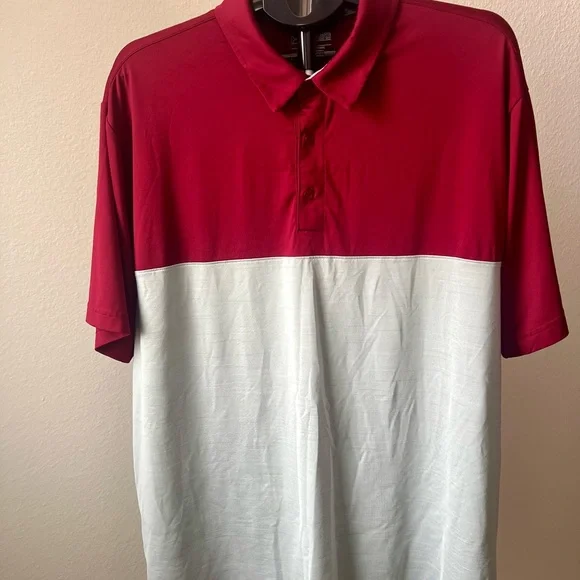Under Armour Red and White Men's Polo Shirt - Picture 1 of 5
